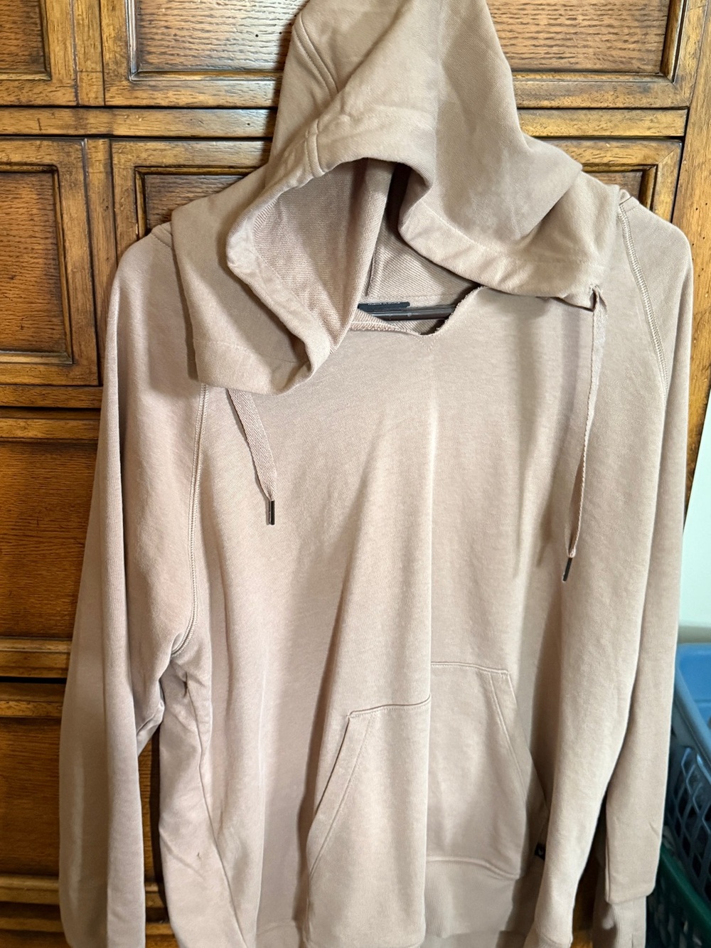 Women’s Beige Hooded Pullover Sweater
